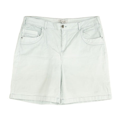 Blue Solid Chino Shorts