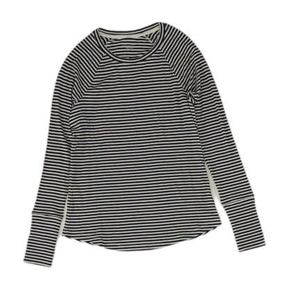 Navy Striped Crewneck Knit Top