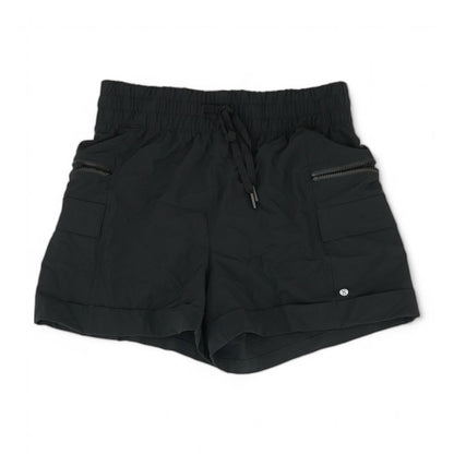 Black Solid Active Shorts