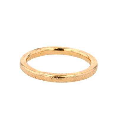 14K Gold Squared Polished Round Band