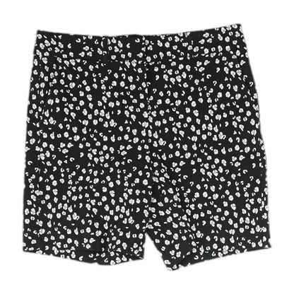 Black Animal Print Shorts