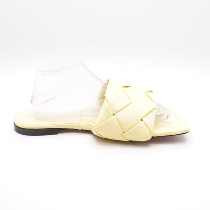 The Lido Flat Yellow Casual Slide Sandals