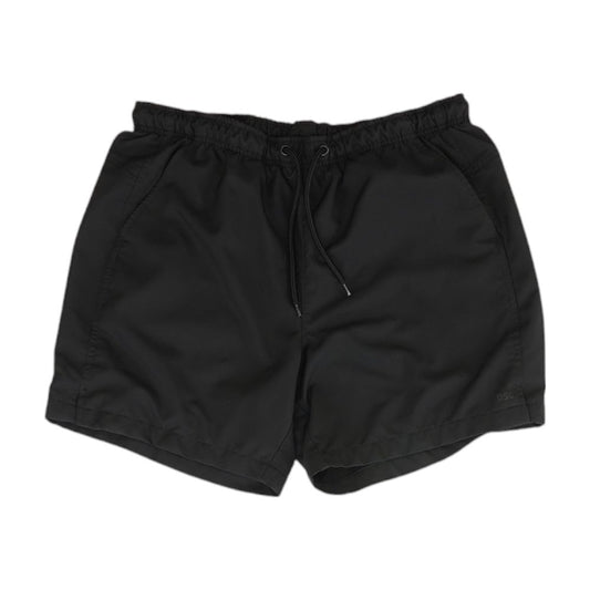 Black Solid Swim Shorts