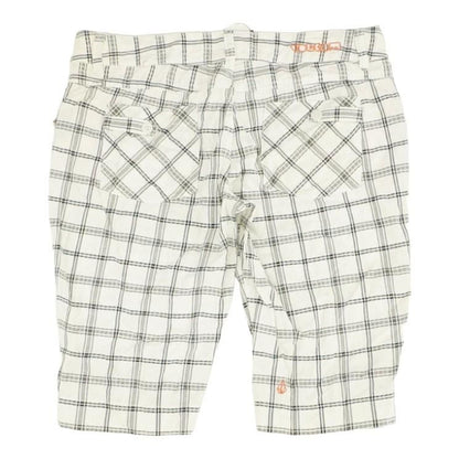 White Plaid Chino Shorts