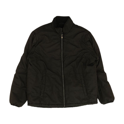 Black Solid Puffer Jacket