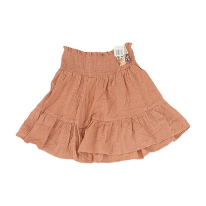 Brown Solid Mini Skirt