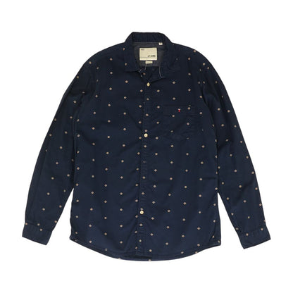 Navy Misc Long Sleeve Button Down