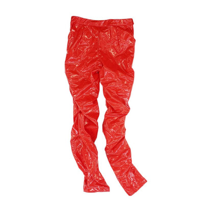 Red Solid Pants