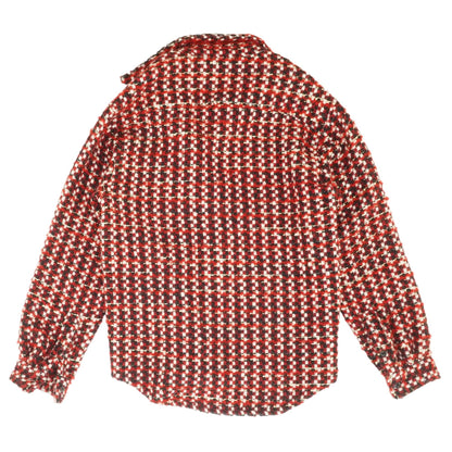 Multi Check Tommy/Wool Tweed Oversized Long Sleeve Button Down