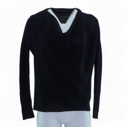 Black Solid Cardigan Sweater