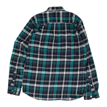 Blue Plaid Long Sleeve Button Down