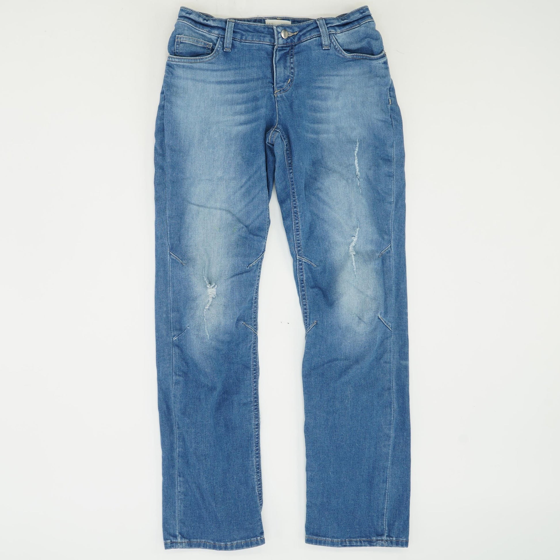 Blue Solid Low Rise Regular Jeans – Unclaimed Baggage