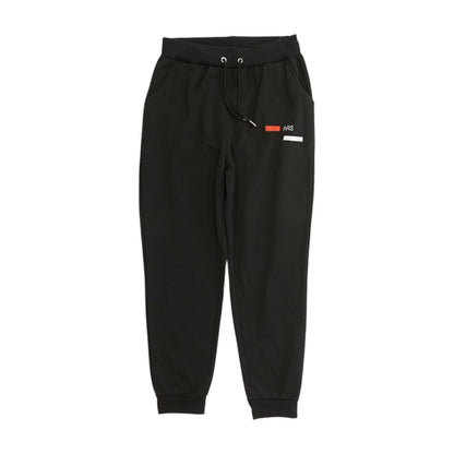 Black Solid Sweatpants Pants