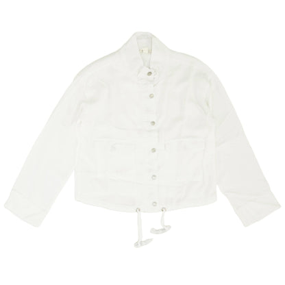 White Solid Button Down