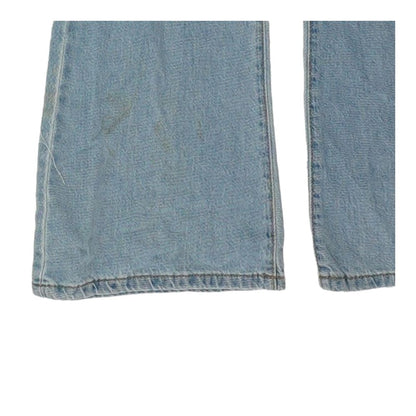 Blue Solid Mid Rise Regular Jeans