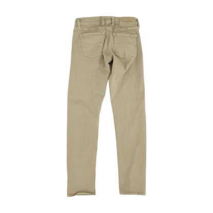 Tan Solid Five Pocket Pants