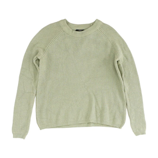 Green Solid Crewneck Sweater