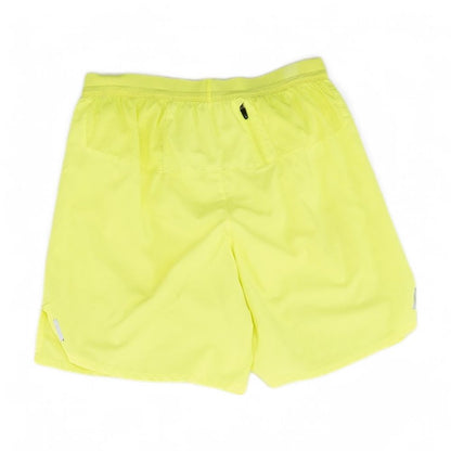 Neon Yellow Solid Active Shorts