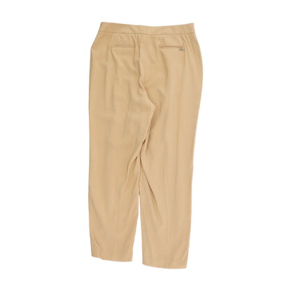 Tan Solid Dress Pants