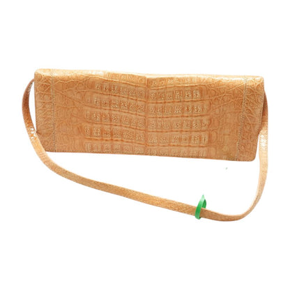 Orange Crocodile Clutch