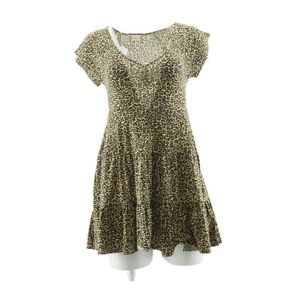 Brown Animal Print Mini Dress