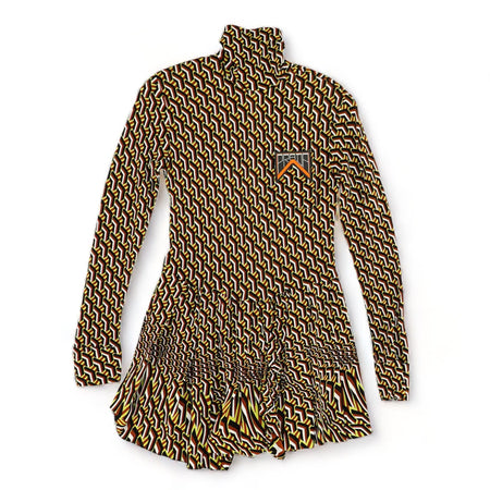 Louis Vuitton Fold-Over Collar Midi Dress