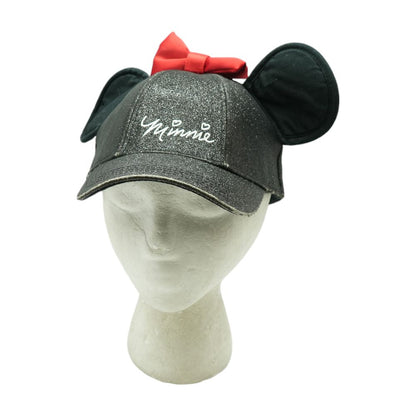 Black Minnie Mouse Embroidery Detail Hat