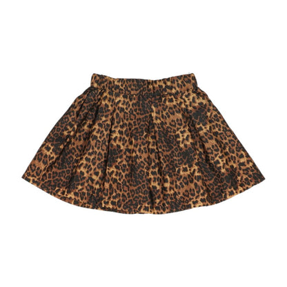 Brown Animal Print Mini Skirt