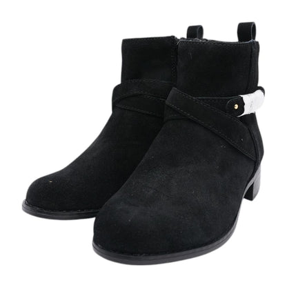 Black Textile Boot Shoes