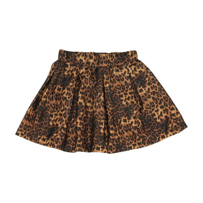 Brown Animal Print Mini Skirt