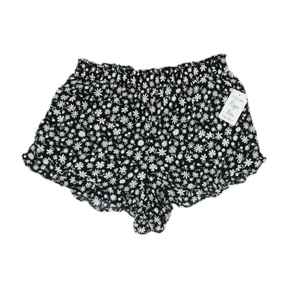 Black Floral Shorts