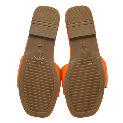 Orange Casual Slide Sandals