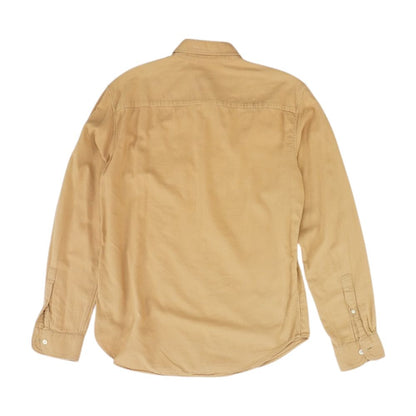 Khaki Solid Long Sleeve Button Down