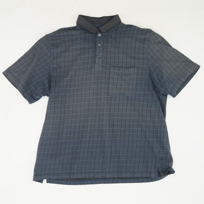 Charcoal Check Short Sleeve Polo