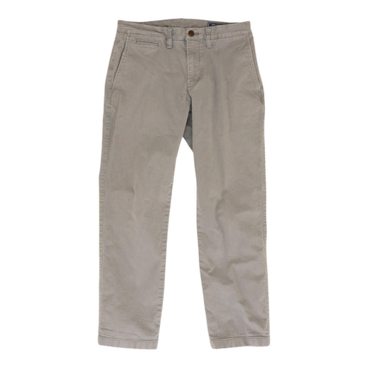 Gray Solid Khaki Pants