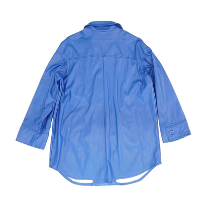 Blue Solid Topcoat Coat