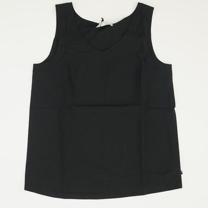 Black Solid Sleeveless Blouse