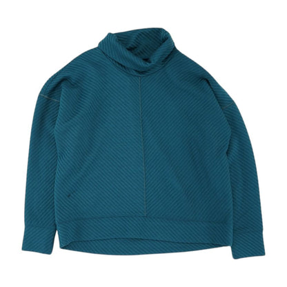 Teal Solid Turtleneck Sweater