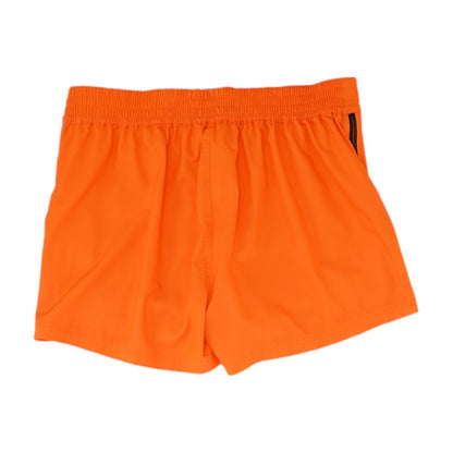 Neon Orange Solid Swim Shorts