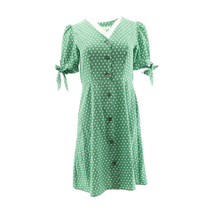 Green Polka Dot Midi Dress