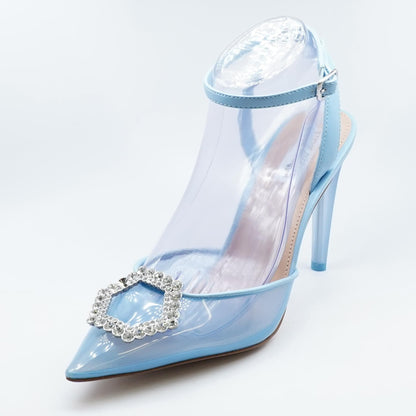 Amory Blue Plastic Stiletto