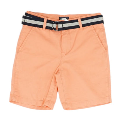 Peach Solid Chino Shorts