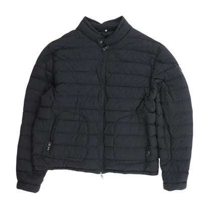 Black Solid Puffer Jacket