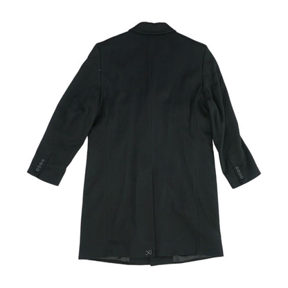 Black Solid Topcoat Coat