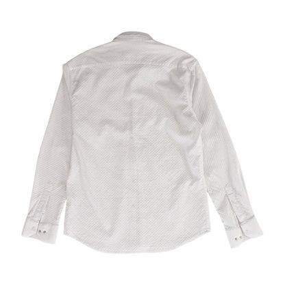 White Solid Long Sleeve Button Down