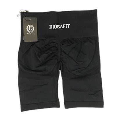 Black Solid Active Shorts