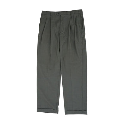 Gray Solid Dress Pants