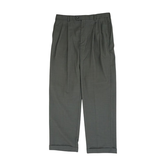 Gray Solid Dress Pants