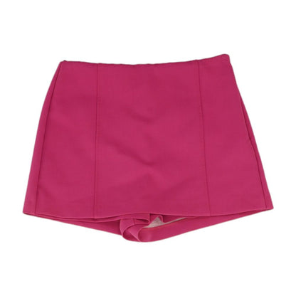 Pink Solid Skort Skirt