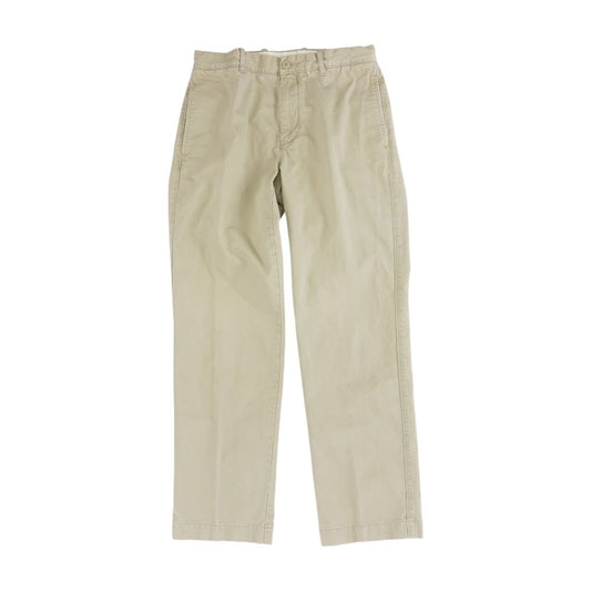 Beige Solid Khaki Pants